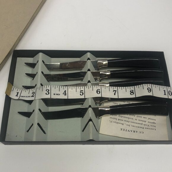 Vintage Regent Sheffield ~Stainless Steel Forever Sharp 5 Piece Knife Set In Box - Picture 7 of 8